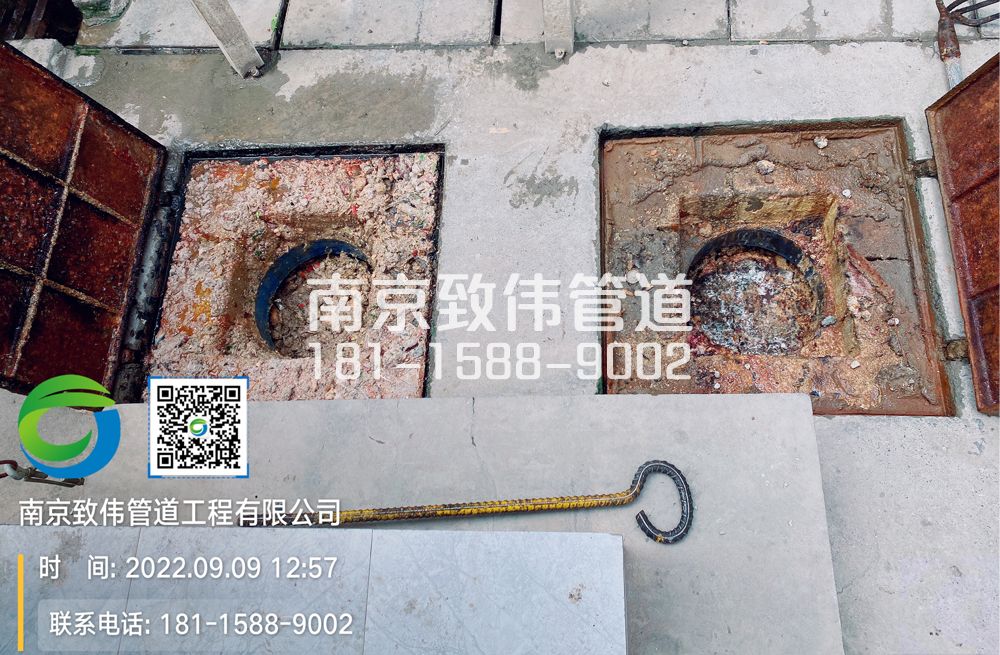 江宁工地食堂隔油池油污清理施工现场